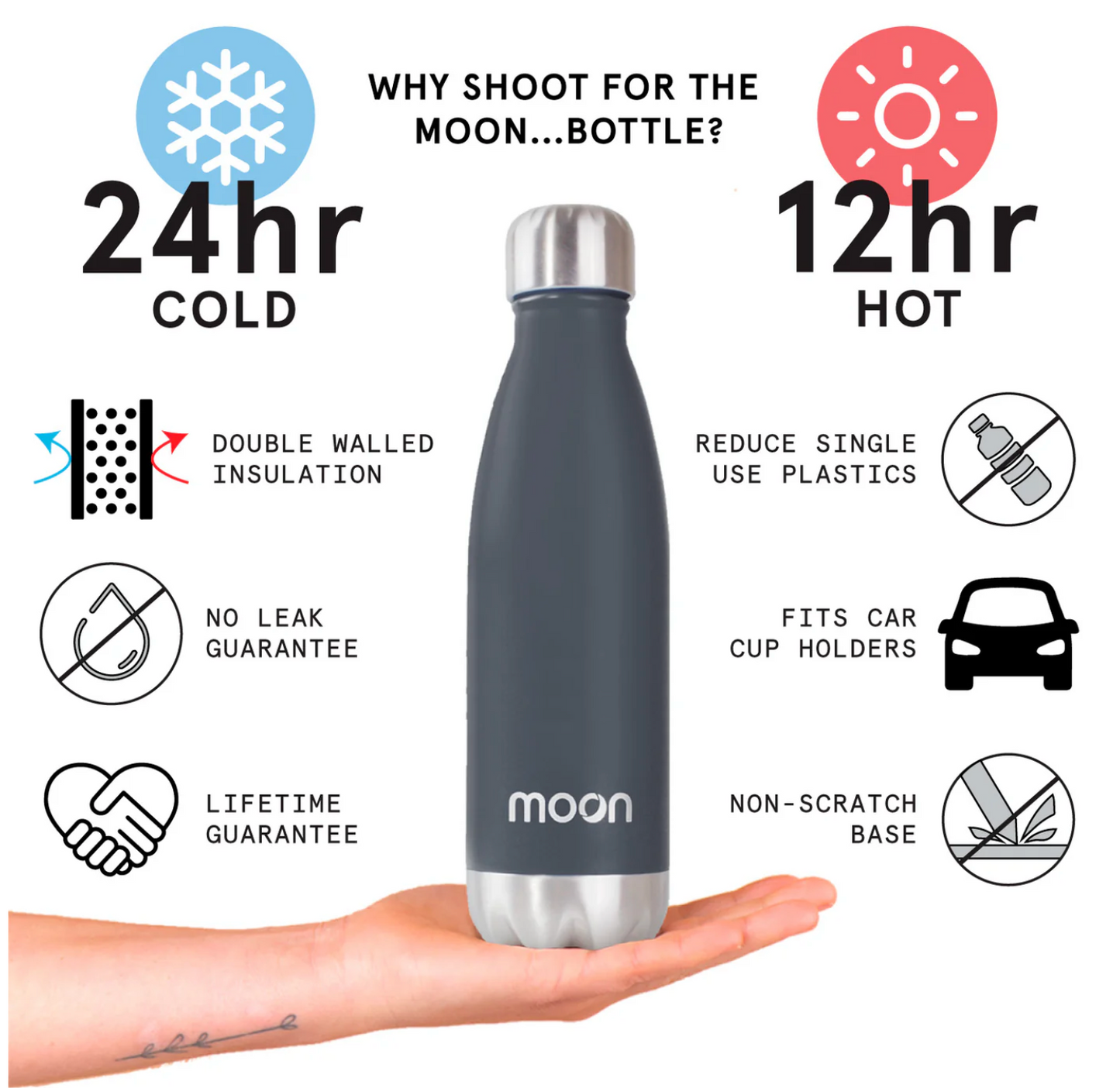 Fridge Friend Insulated, 500ml Stainless Steel Water Bottle